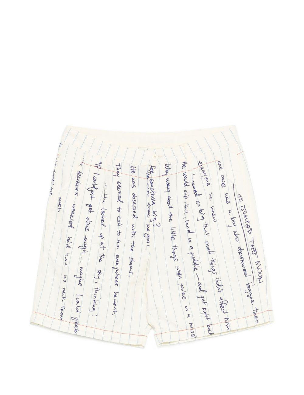 Pantaloncini a righe in bianco Kidsuper - uomo 