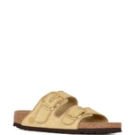 Ciabatte in raffia con fibbia grande arizona in beige Birkenstock - donna 
