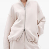 Felpa con zip in grigio ghiaccio Remain - donna 
