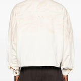 Giacca denim overisize in avorio Willy chavarria - uomo 