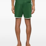 Shorts sportivi con logo in verde Drole de monsieur - uomo 