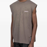 Canotta con stampa logo in beige Satisfy - unisex 