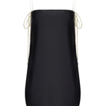 Abito mini con finitura satinata in blu Temily - donna 