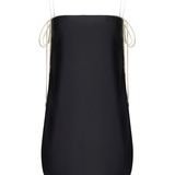 Abito mini con finitura satinata in blu Temily - donna 