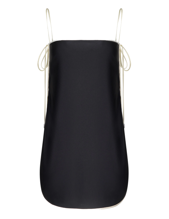 Abito mini con finitura satinata in blu Temily - donna 