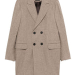 Cappotto doppiopetto in beige Zegna - uomo 