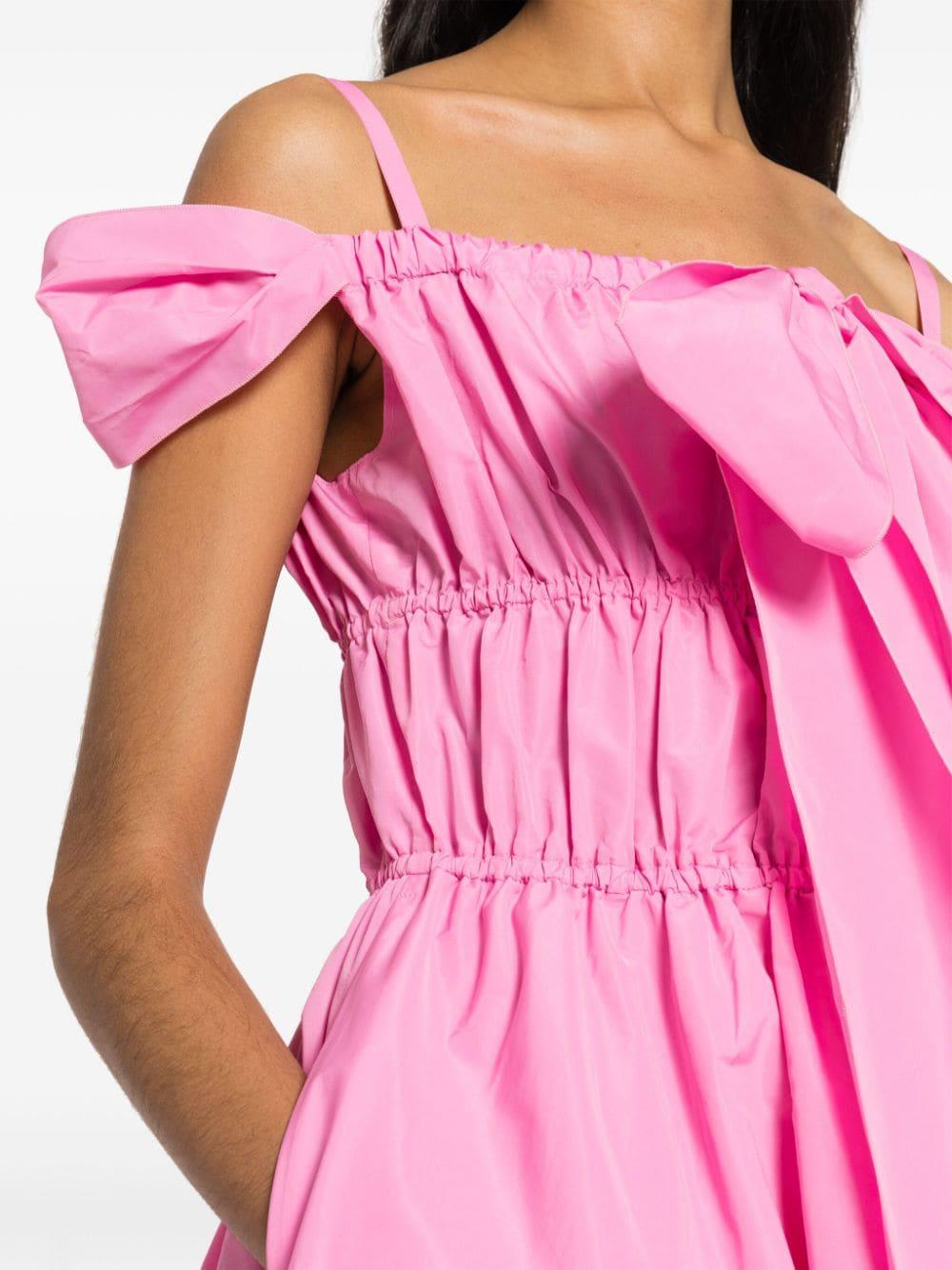 Abito midi da cocktail con fiocco in rosa - donna 