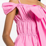 Abito midi da cocktail con fiocco in rosa - donna 