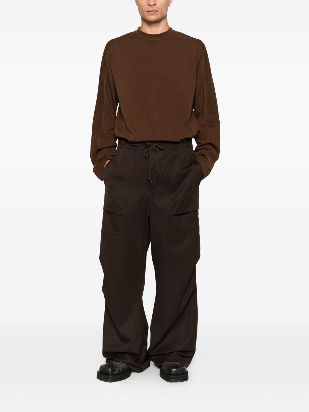 Felpa a manica lunga in marrone Entire studios - unisex 