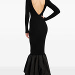 Abito a maniche lunghe con dettaglio cut-out in nero Rotate holiday - donna 