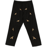 Pantaloni columbus con ricami in nero Baziszt - uomo 