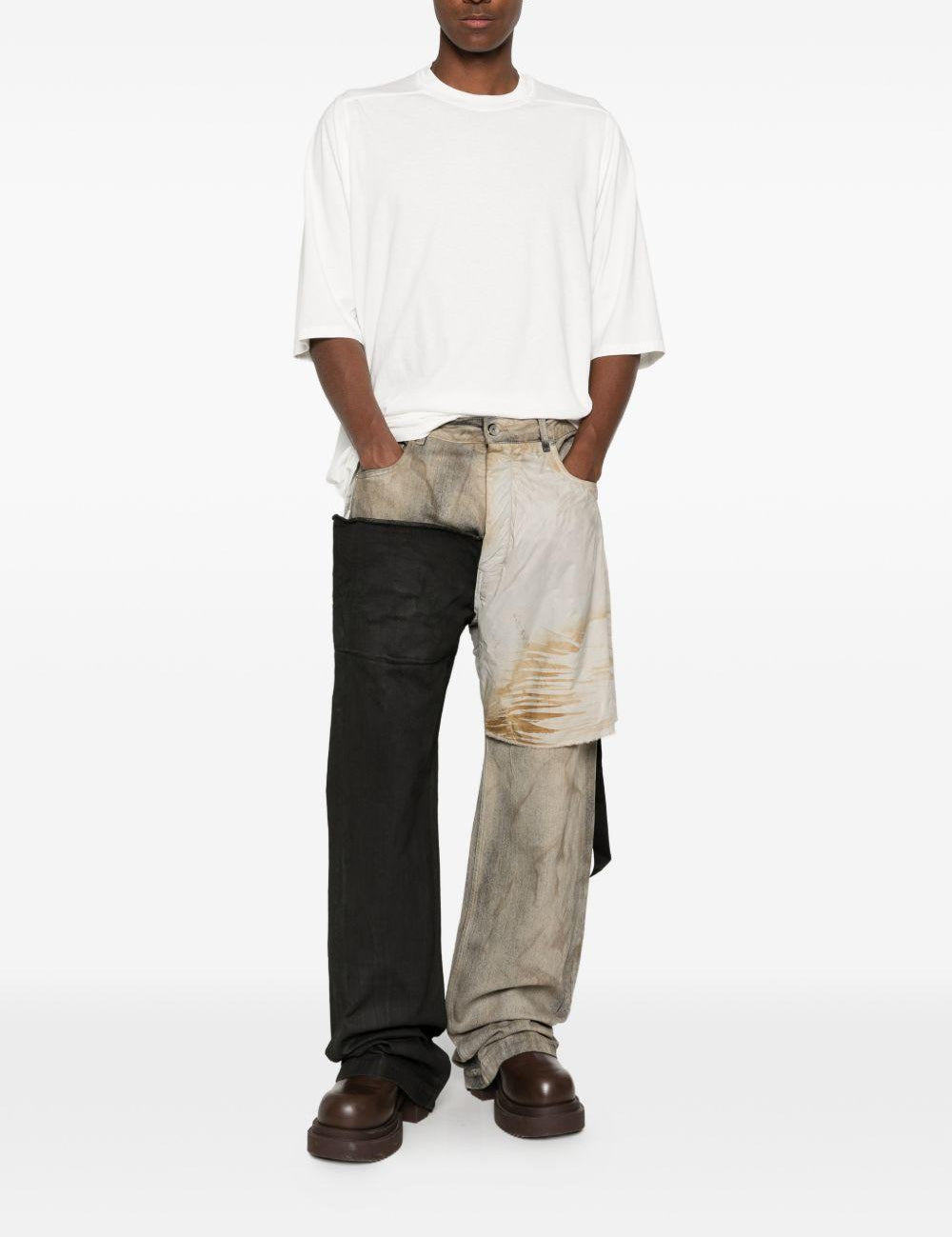 Jeans Geth  in nero, grigio e bianco Rick owens drkshdw - uomo 