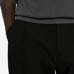 Pantaloni a pieghe con piega stirata in nero Briglia 1949 - uomo 