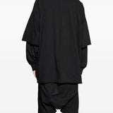 T-shirt con design a strati in nero Rick owens drkshdw - uomo 