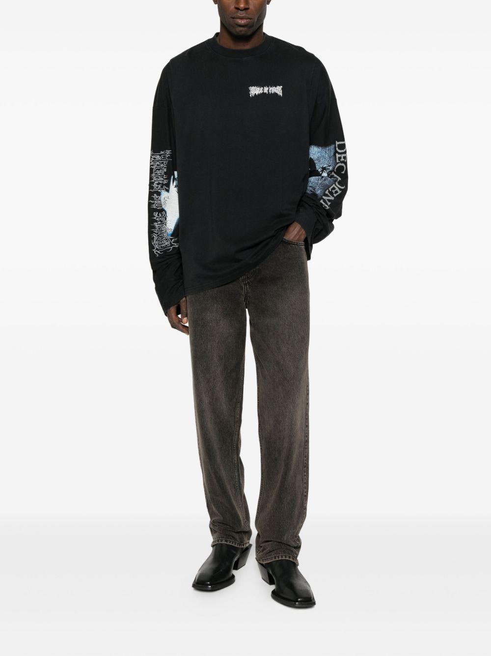 Jeans con zip in nero Represent - uomo 