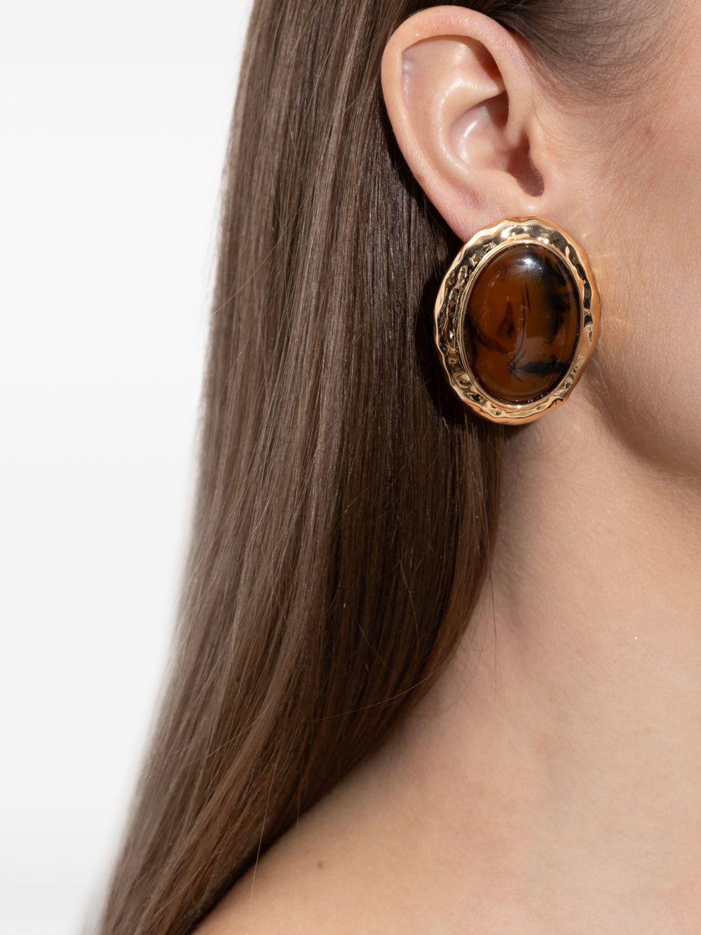 Orecchini con cristalli in oro Self-portrait - donna 