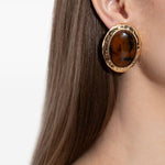 Orecchini con cristalli in oro Self-portrait - donna 