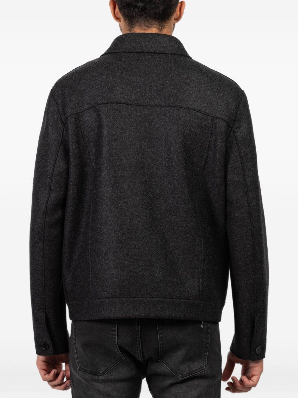 Giacca in lana con colletto classico in grigio Harris wharf london - uomo 