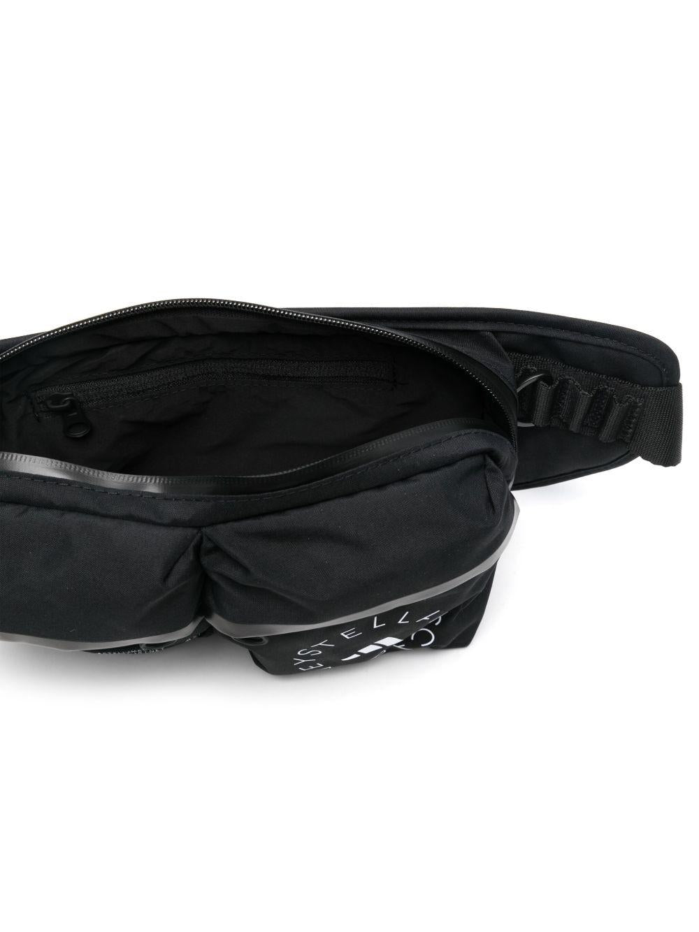 Borsa da marsupio con logo stampato in nero Adidas by stella mc cartney - donna 