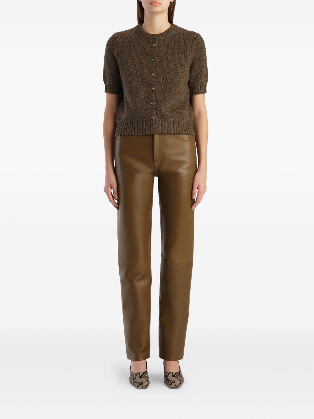 Cardigan Nora in cashmere in marrone 