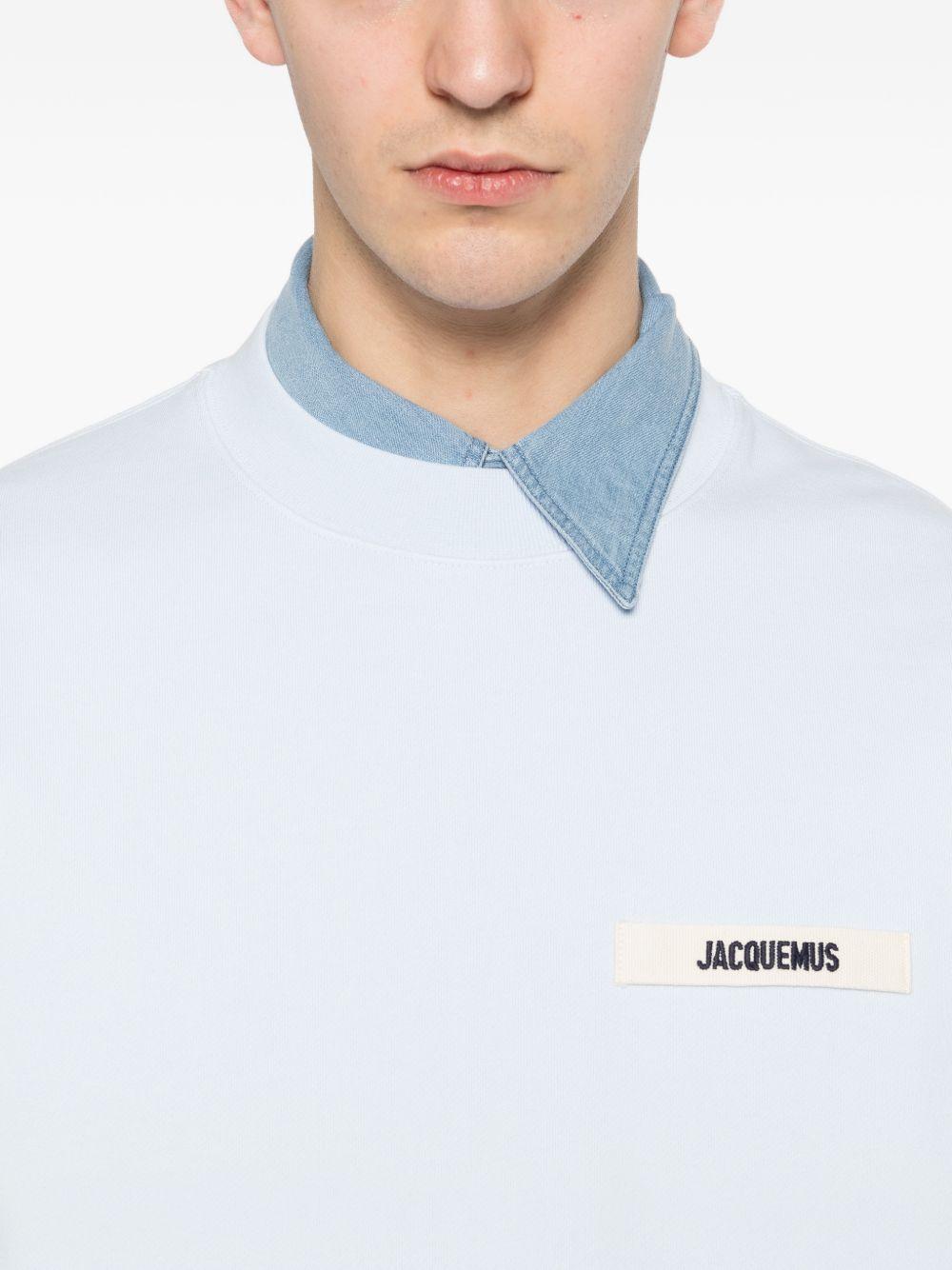 Felpa con logo in azzurro Jacquemus - uomo 