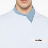 Felpa con logo in azzurro Jacquemus - uomo 