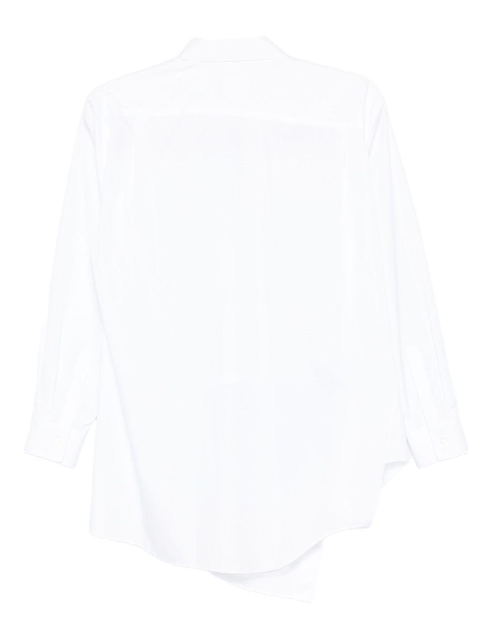 Camicia con orlo asimmetrico in bianco Comme Des Garçons - donna 