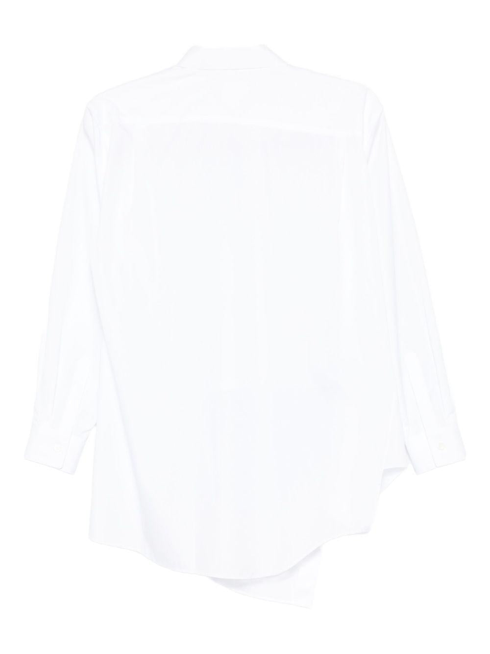 Camicia con orlo asimmetrico in bianco Comme Des Garçons - donna 