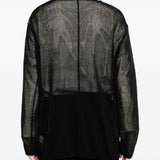 Maglione girocollo con effetto vissuto in nero Yohji yamamoto - uomo 