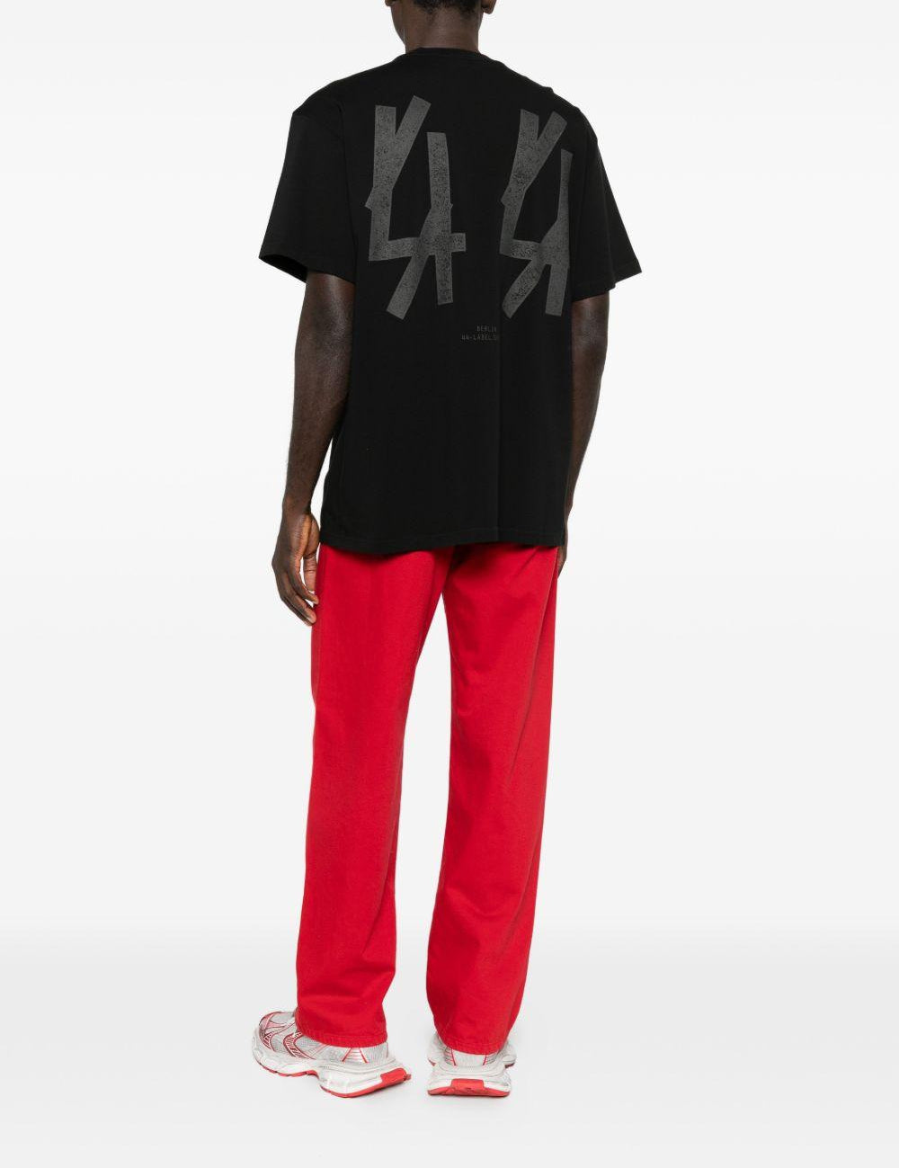 T-shirt con stampa grafica in nero 44 label group - uomo 
