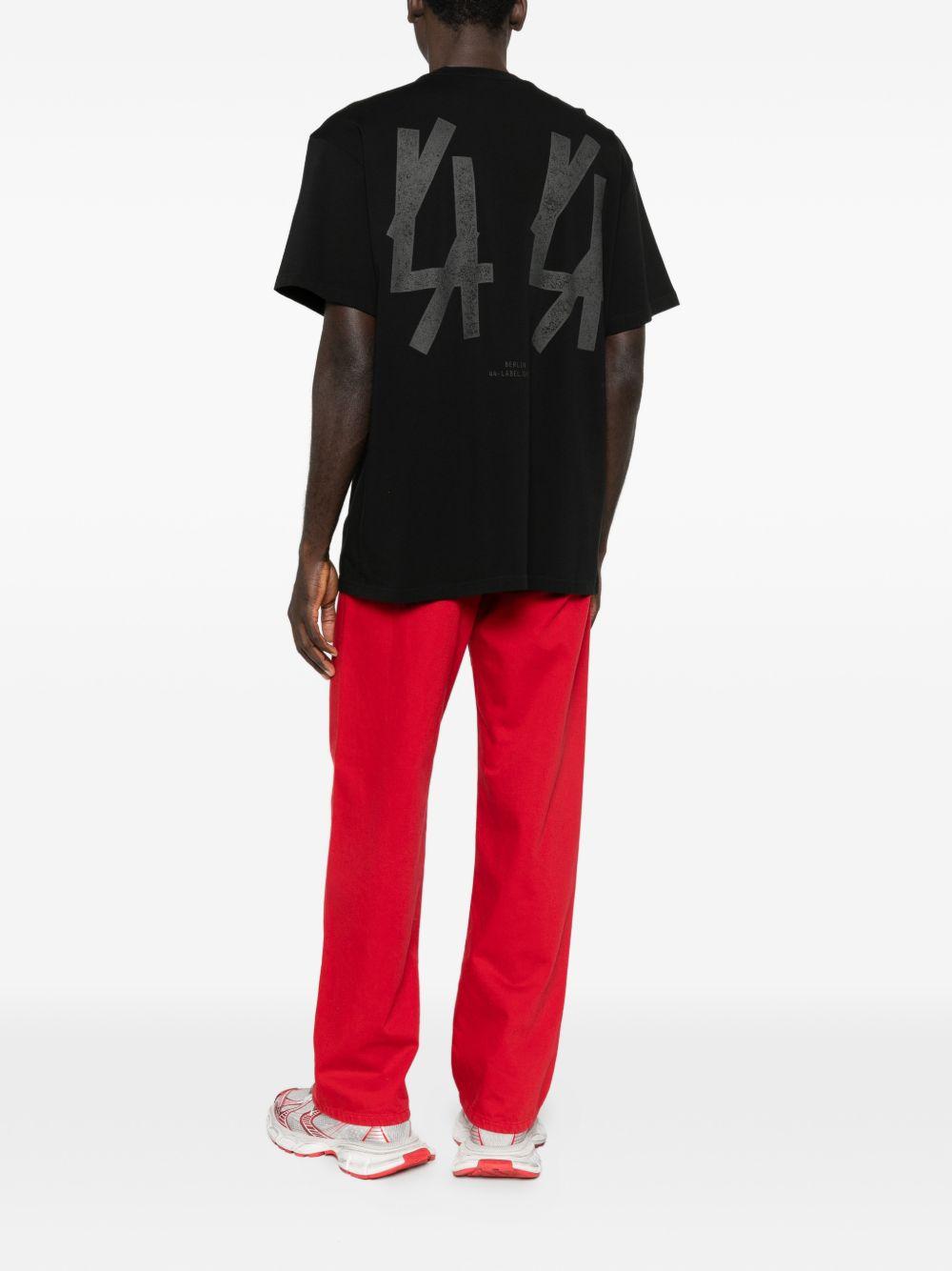 T-shirt con stampa grafica in nero 44 label group - uomo 
