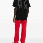 T-shirt con stampa grafica in nero 44 label group - uomo 