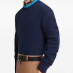 Maglione in cashmere con effetto a strati in blu 