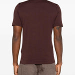 T-shirt lorca in maglia fine in marrone John smedley - uomo 