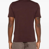 T-shirt lorca in maglia fine in marrone John smedley - uomo 