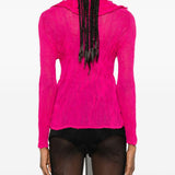 Top a maniche lunghe con design plissettato in rosa Issey miyake  - donna 