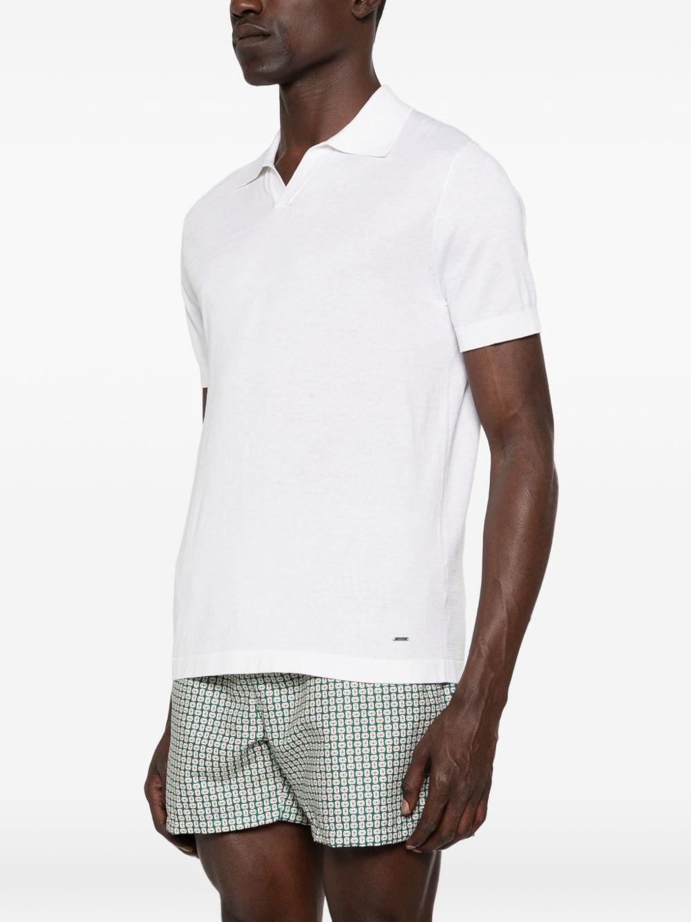 T-shirt a maglia fine con scollo a v in bianco Simkhai - uomo 