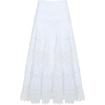 Gonna a balze con dettagli in pizzo Serza in bianco Charo ruiz ibiza 1989 - donna 
