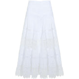 Gonna a balze con dettagli in pizzo Serza in bianco Charo ruiz ibiza 1989 - donna 
