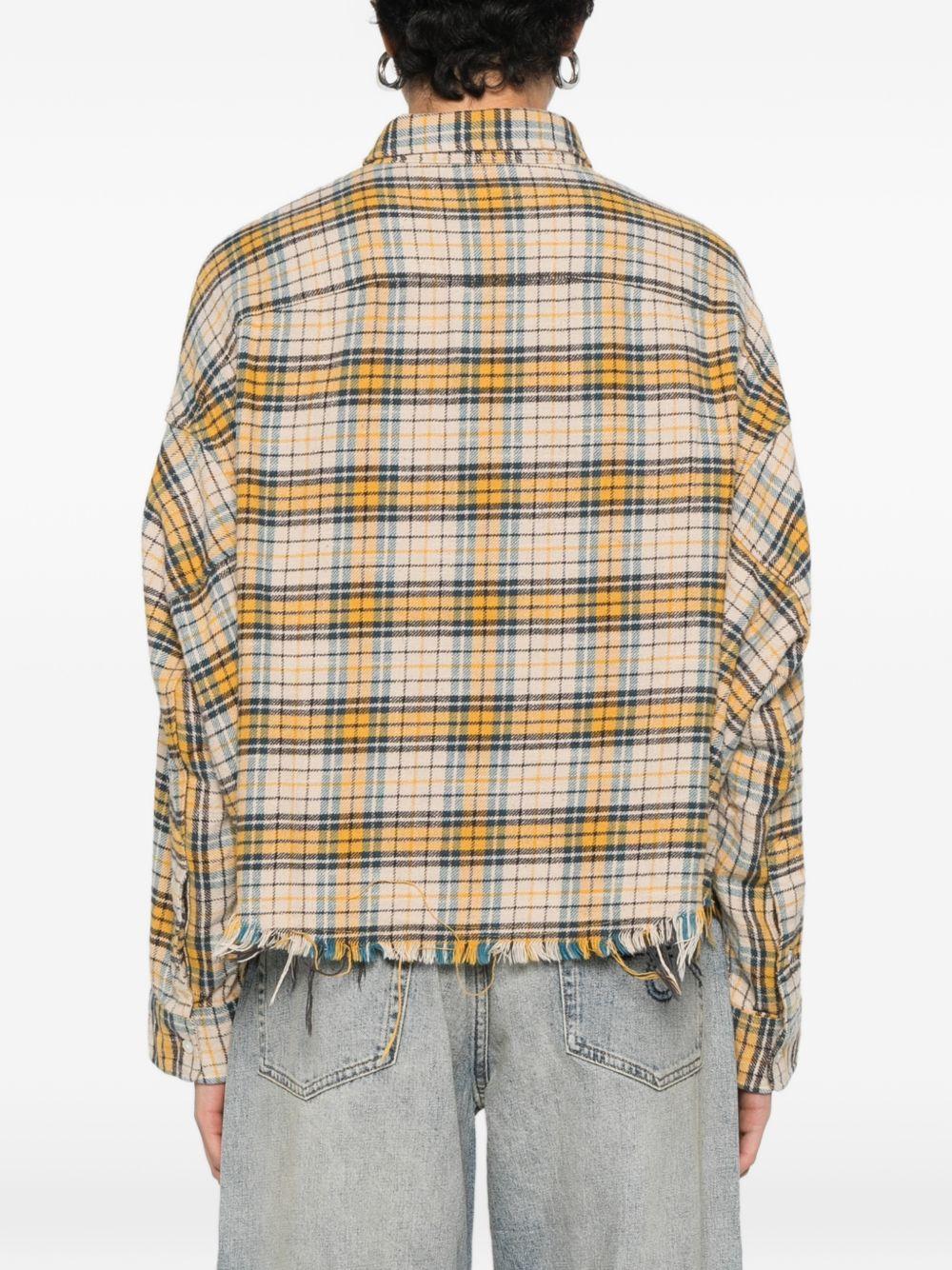 Camicia  tartan in giallo R13 - donna 