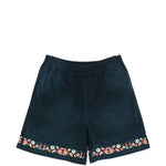 Shorts in twill con ricami floreali in blu Found - uomo 