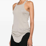 Canotta asimmetrica in grigio Rick Owens - donna 