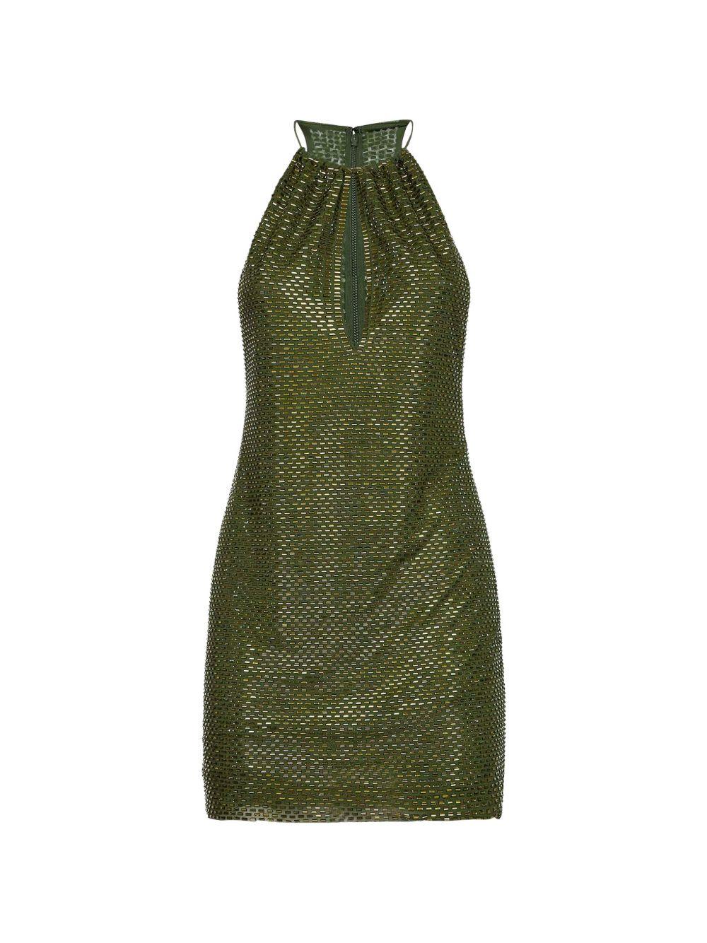 Abito corto olive in verde oliva Self-Portrait - donna 