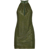 Abito corto olive in verde oliva Self-Portrait - donna 