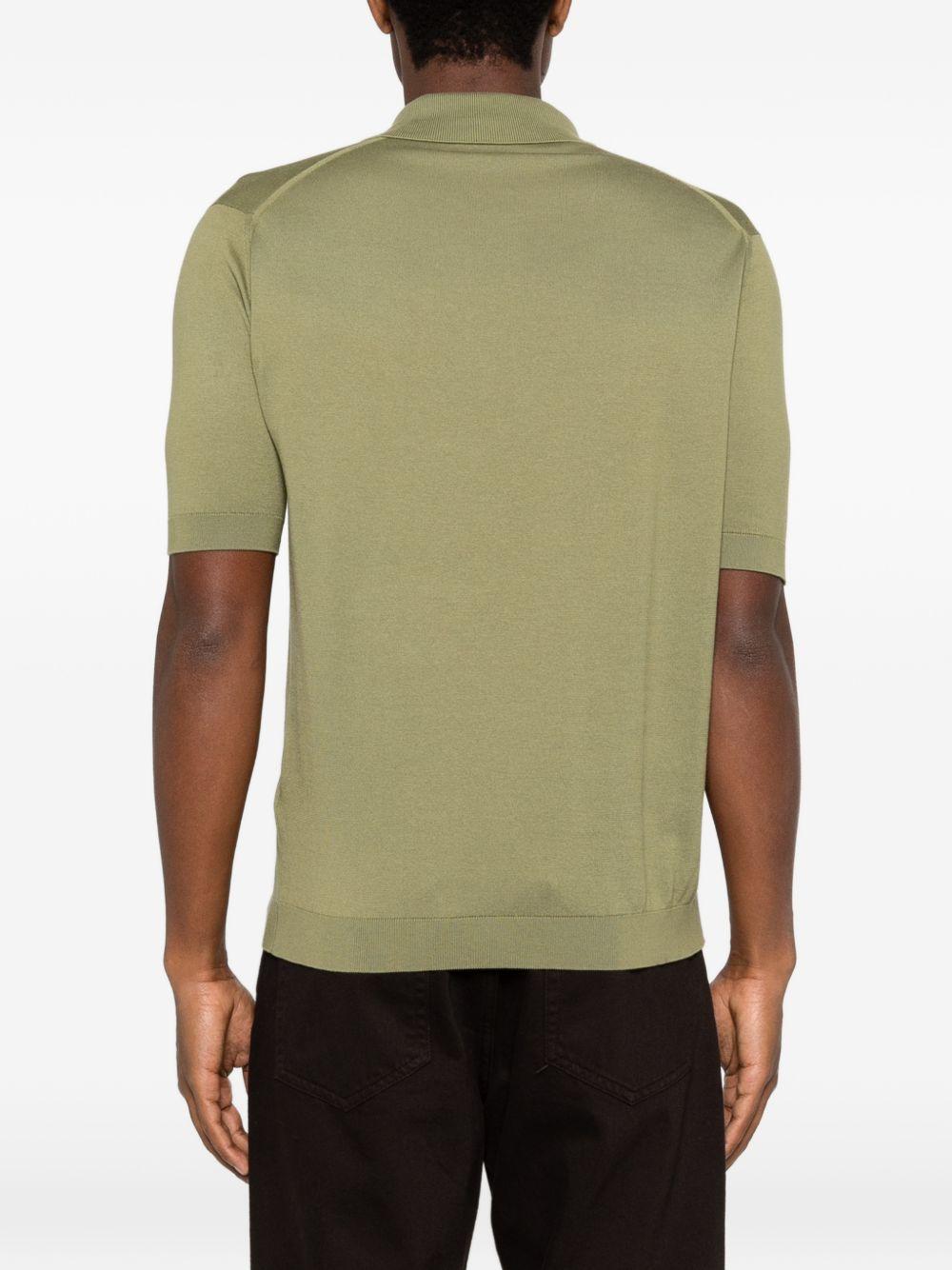 Polo a maniche corte in verde John smedley - uomo 