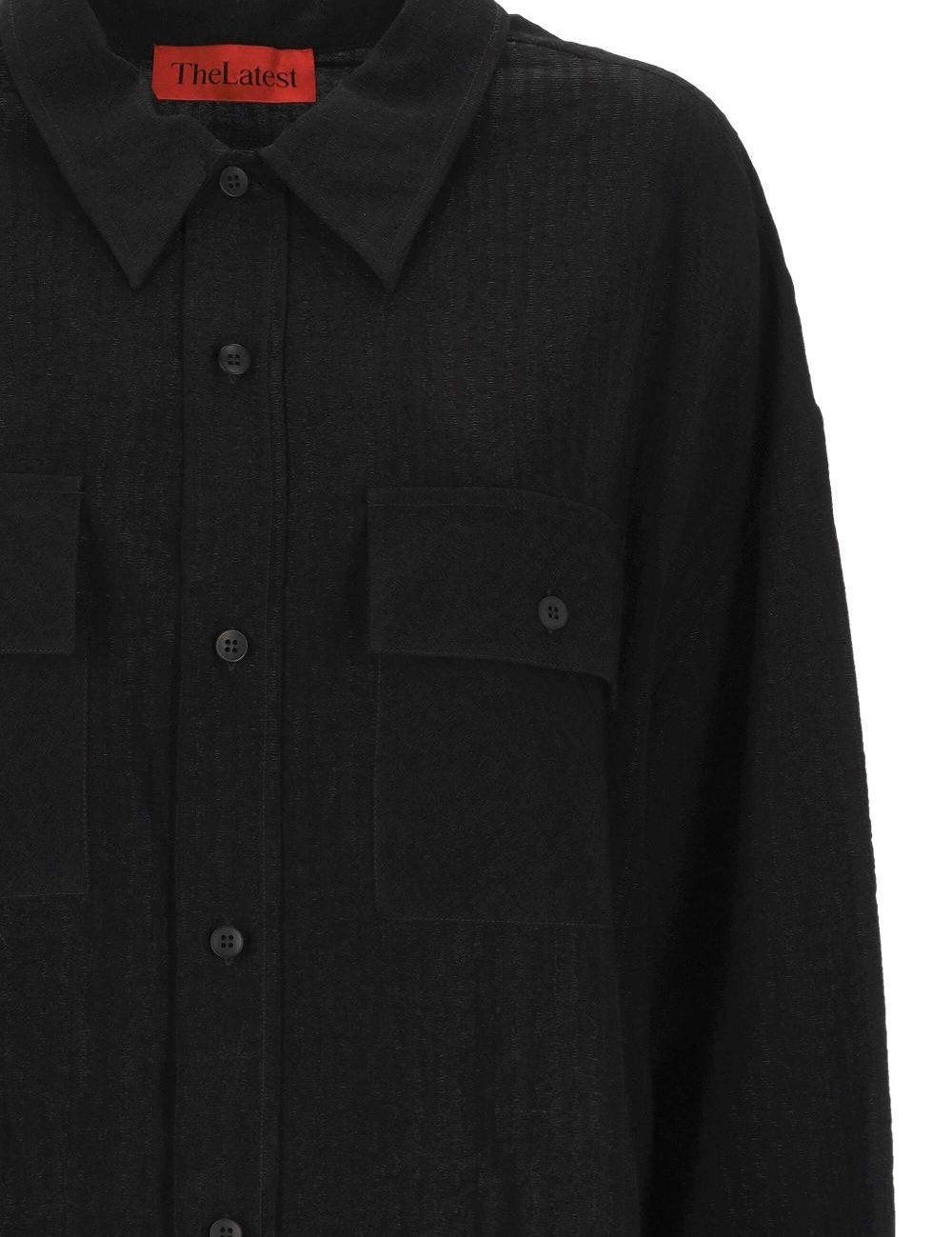 Camicia con taschino in nero The latest - donna 
