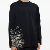 T-shirt a maniche lunghe con logo in nero Y-3 - uomo 