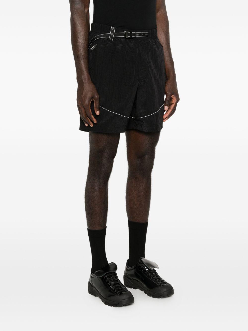 Shorts con cintura in nylon in nero Roa x and wander - uomo 