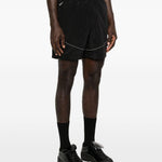 Shorts con cintura in nylon in nero Roa x and wander - uomo 