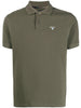 Polo con ricamo in verde oliva - BARBOUR uomo